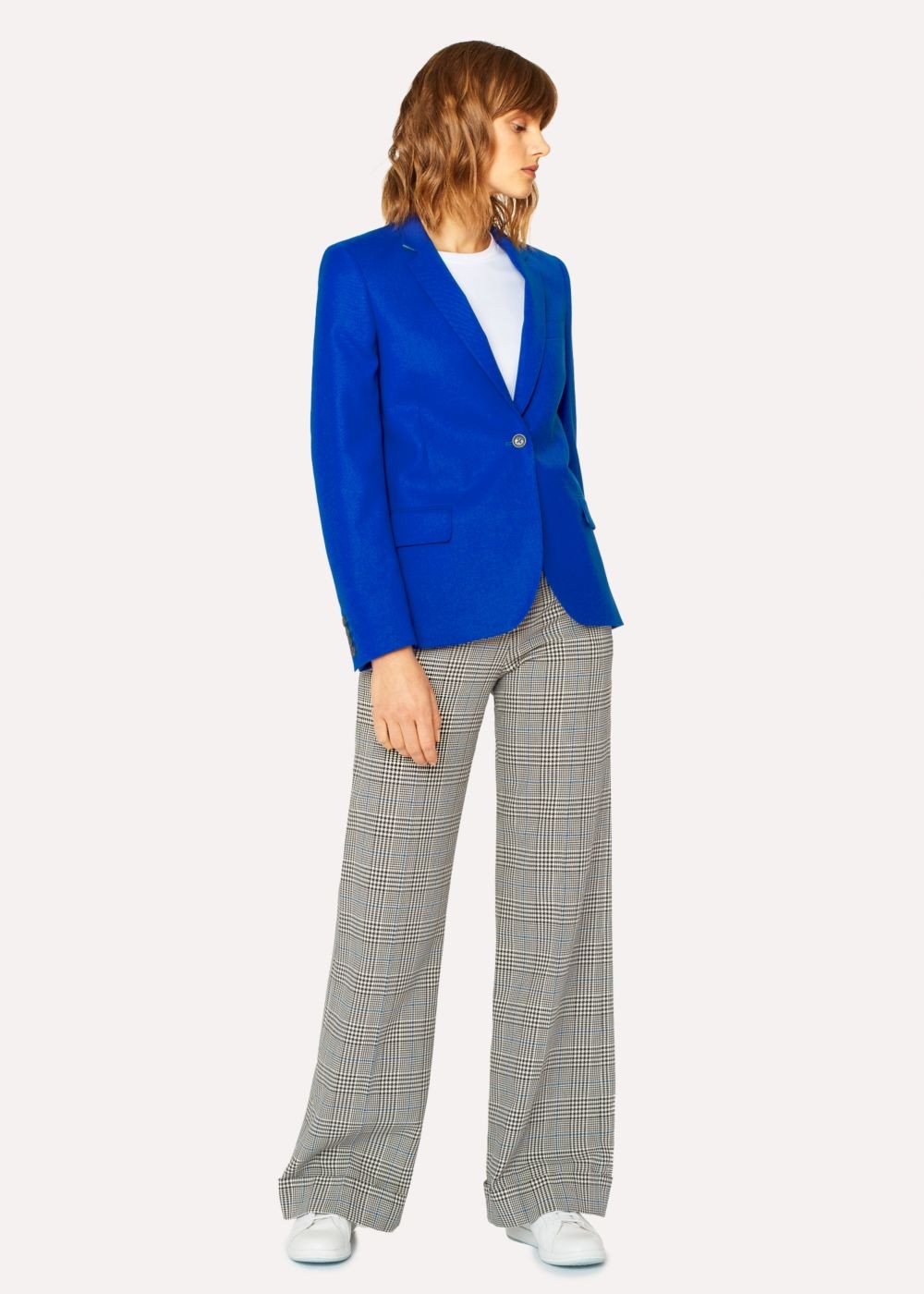 Paul Smith Womens's Indigo Wool-Hopsack Blazer With 'acapulco' Lining