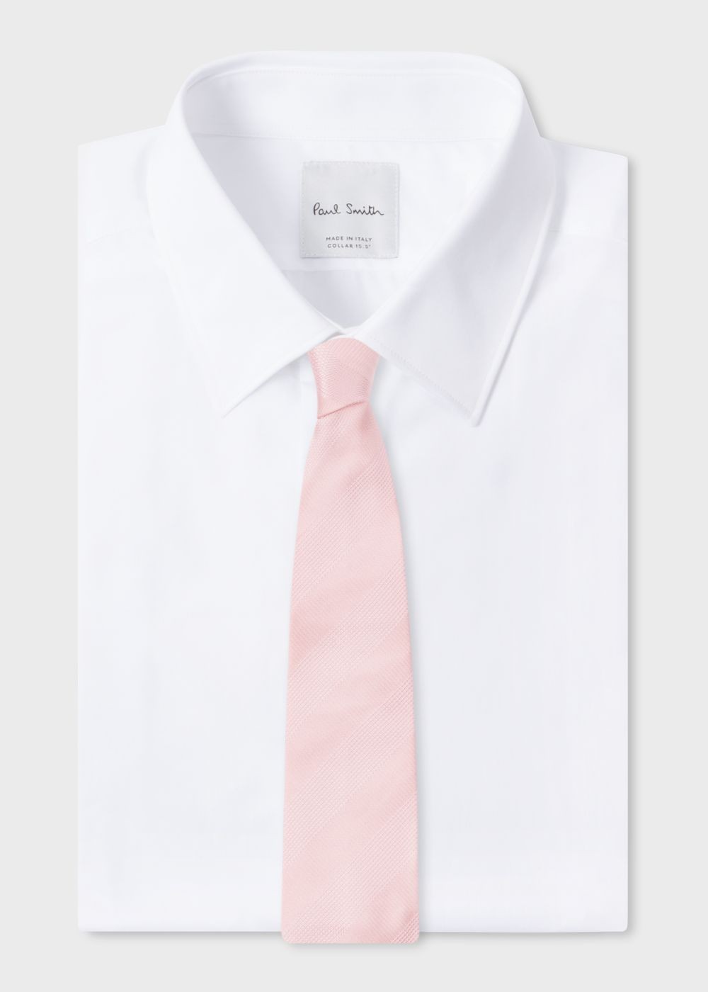 Paul Smith Men's Pink Diagonal Textured-Stripe Silk Tie