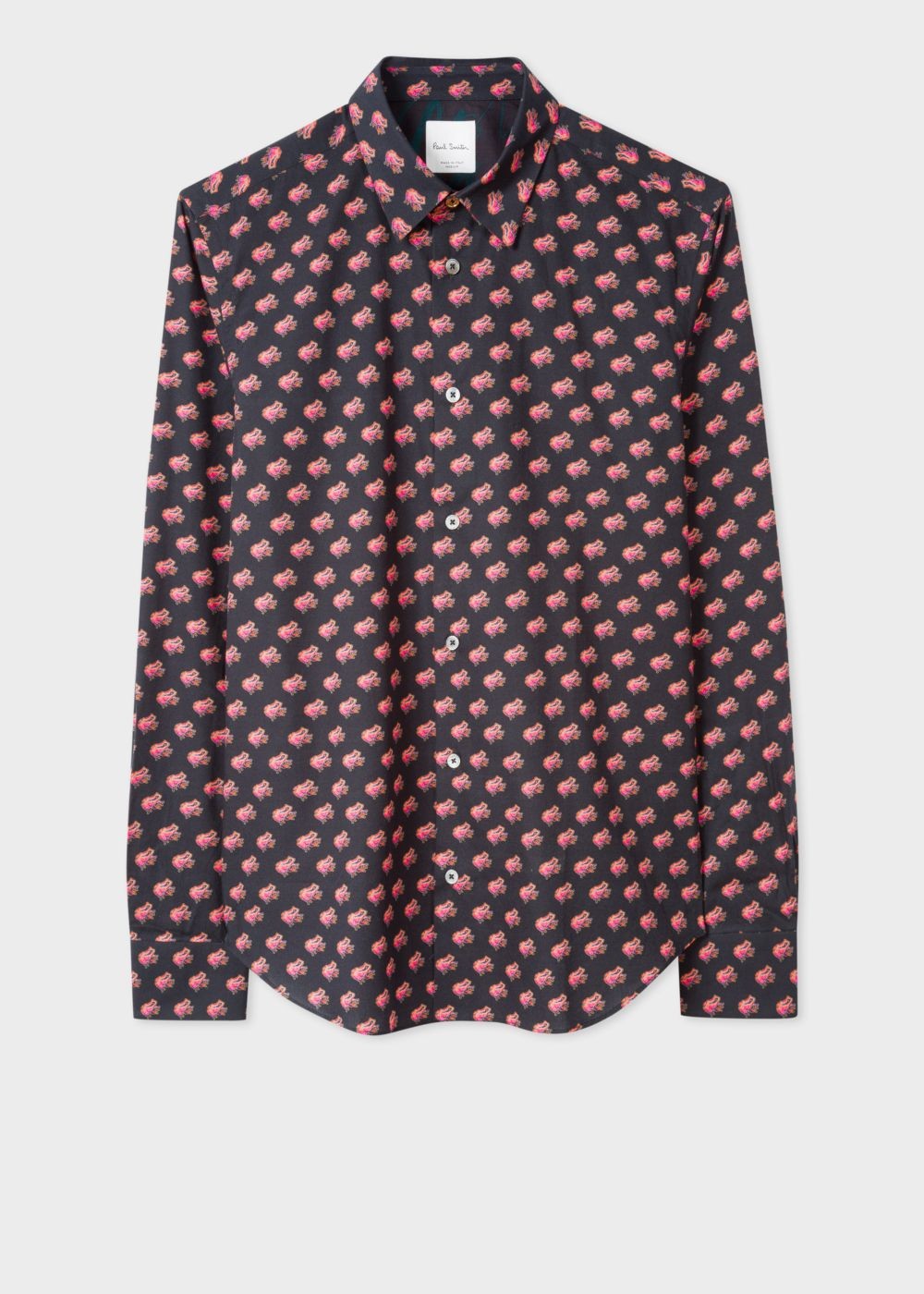 Paul Smith Men's Slim-Fit Black 'dreamer Frog' Print Shirts