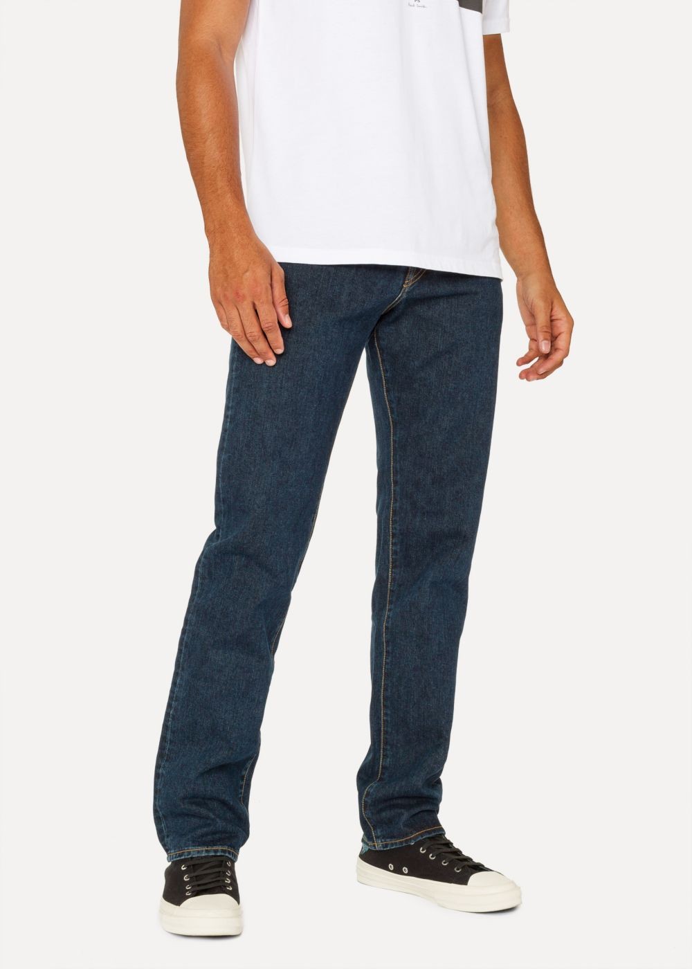 Paul Smith Mens's Standard-Fit Dark Wash 'left Hand Twill' Denim Jeans