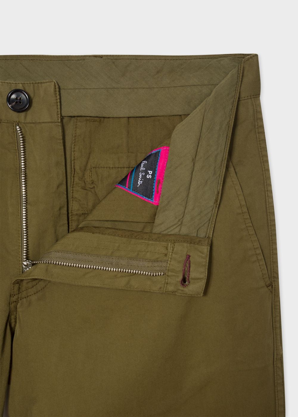 Paul Smith Men's Slim-Fit Khaki Stretch Pima-Cotton Chinos Clothing
