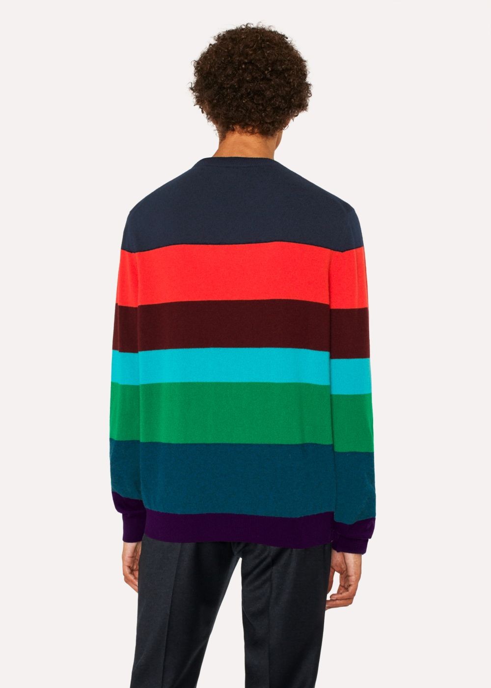 Paul Smith Men's Striped Cashmere Crew Neck Sweater