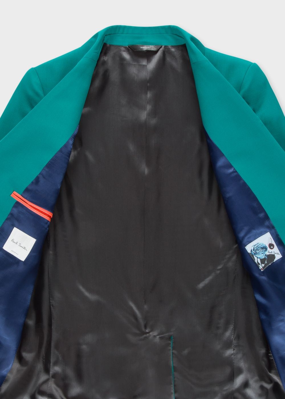 Paul Smith Womens's Turquoise Two-Button Wool-Blend Blazer Clothing