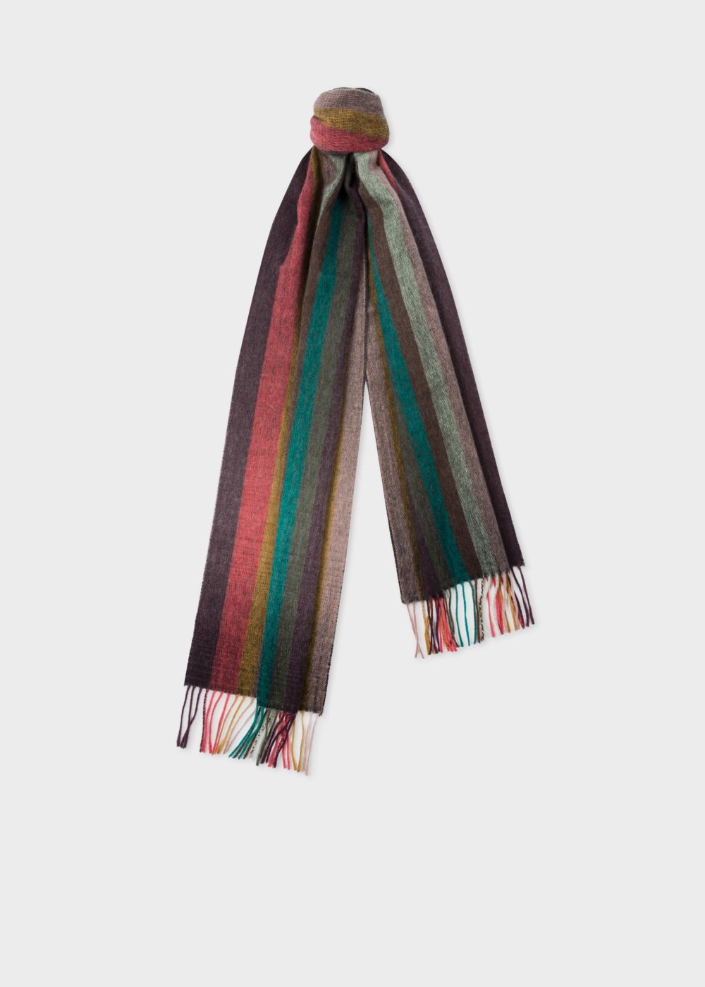 Paul Smith Men's 'artist Stripe' Gradient Cashmere Scarf