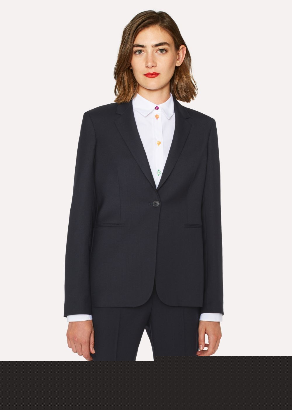 Paul Smith A Suit To Travel In - Women's Navy One-Button Wool Suit