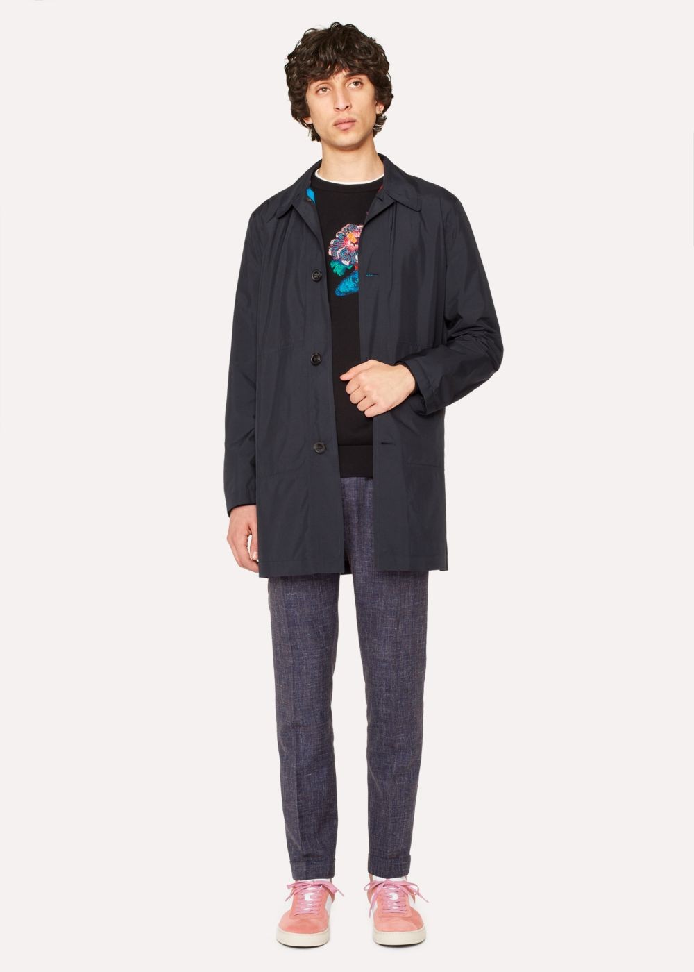 Paul Smith Men's Navy Waterproof Packable Mac Clothing
