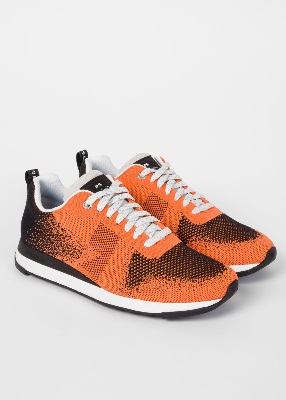 Paul Smith Mens's Black And Orange 'rappid' Knitted Trainers