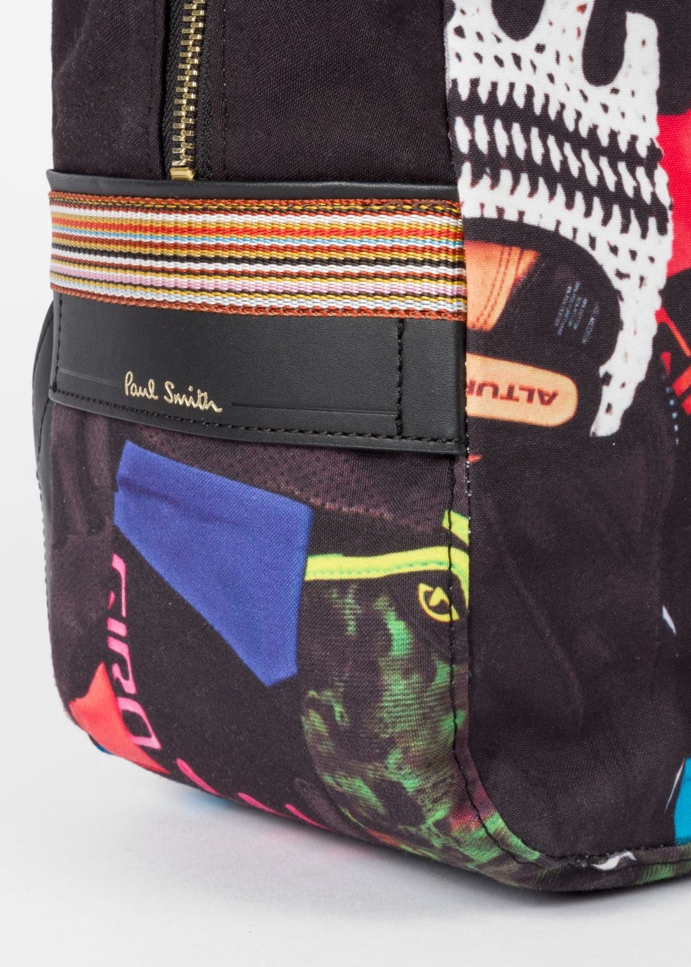 Paul Smith Men's 'cycle Gloves' Print Canvas Backpack