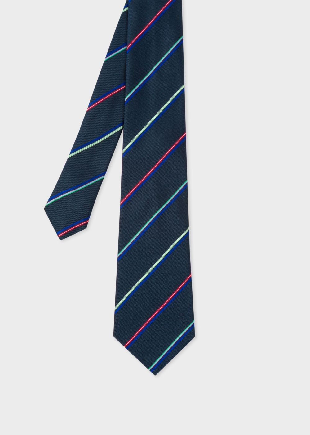 Paul Smith Men's Navy Thin Stripe Silk Tie