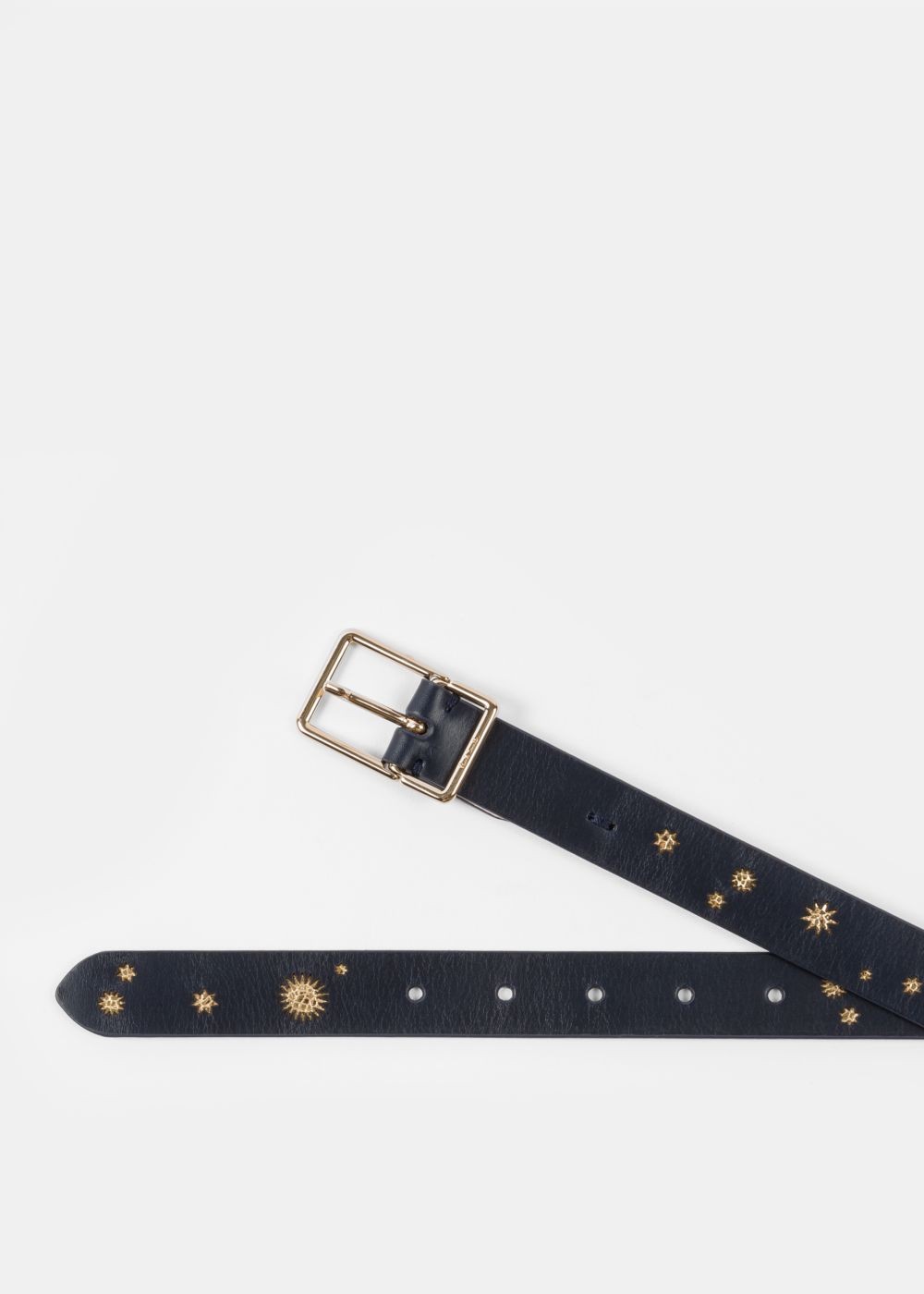 Paul Smith Lady's Navy 'gold Star' Leather Belt