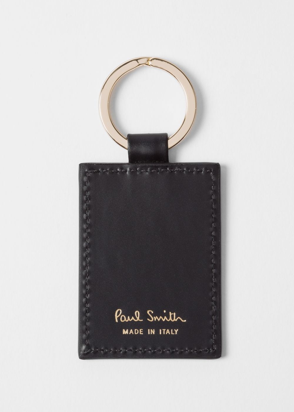 Paul Smith Black Leather 'mini' Keyring Accessories Men