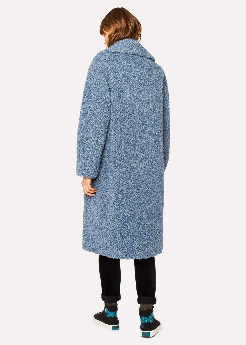 Paul Smith Womens's Slate Blue Bouclé Cocoon Jacket