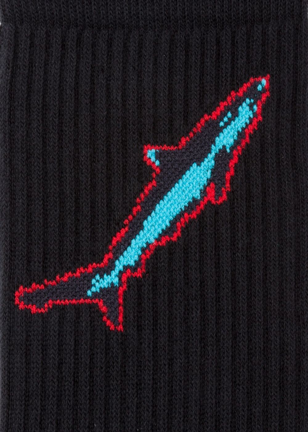 Paul Smith Men's Black 'artful Lives' Jacquard Ribbed Socks