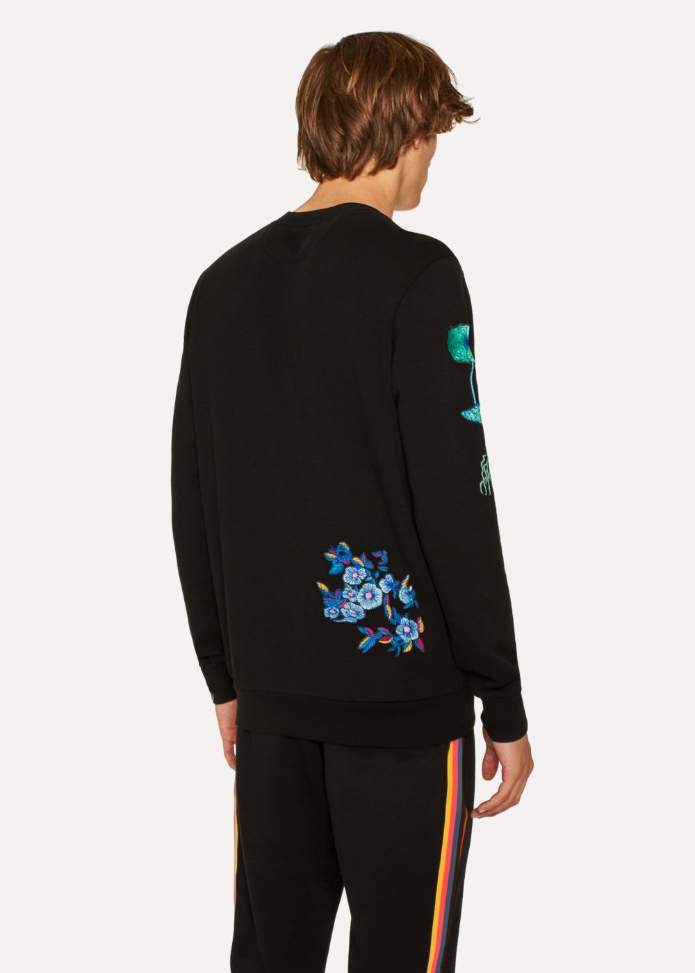 Paul Smith Men's Black 'florian' Embroidered Sweatshirt