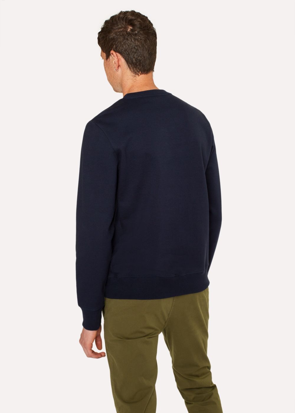 Paul Smith Men's Navy Organic-Cotton Zebra Logo Sweatshirt