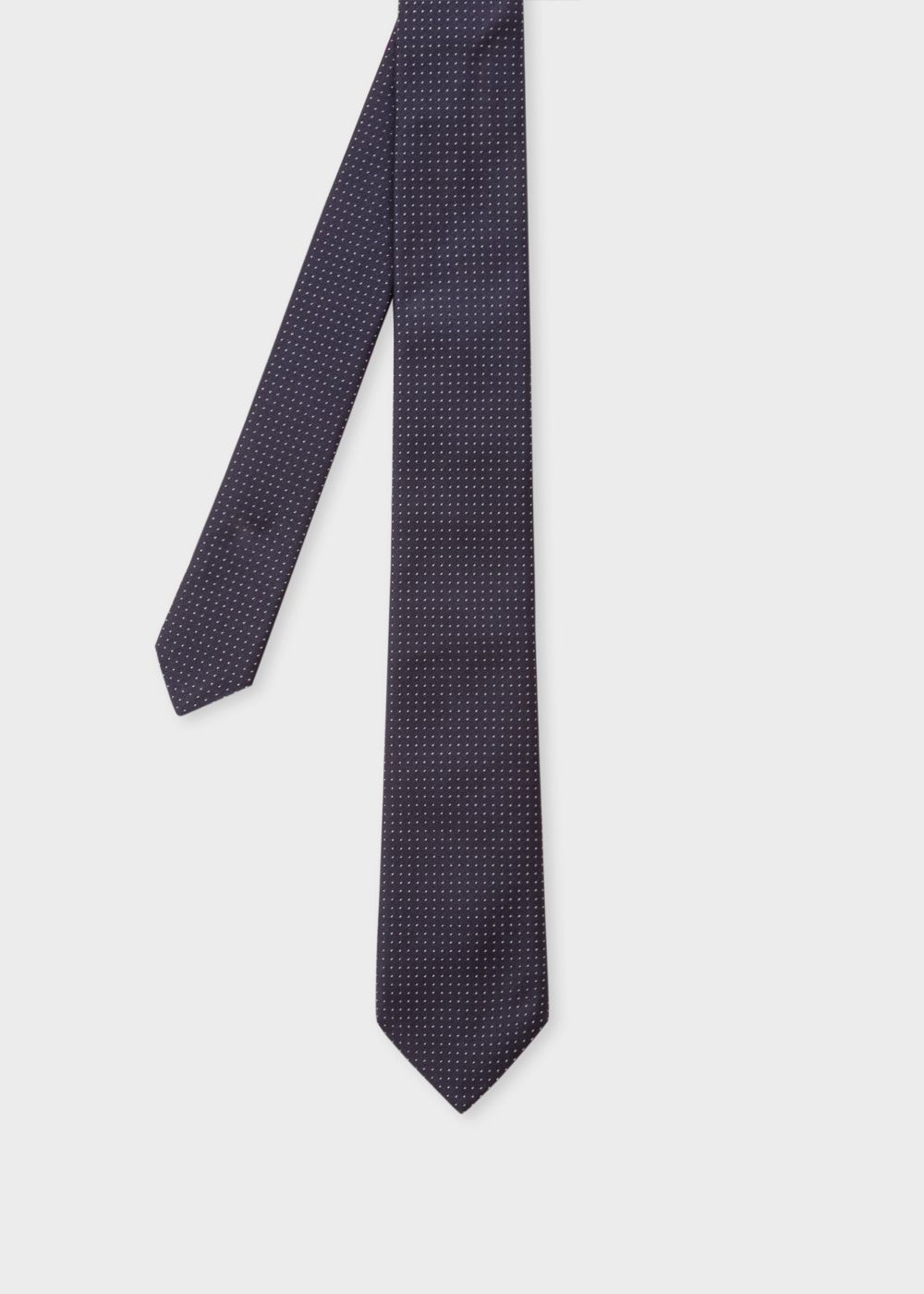 Paul Smith Men's Navy Mini Polka Dot Narrow Silk Tie