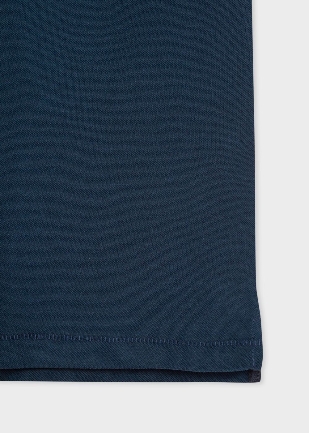 Paul Smith Men's Slim-Fit Navy Zebra Polo Tee With Red Tipping