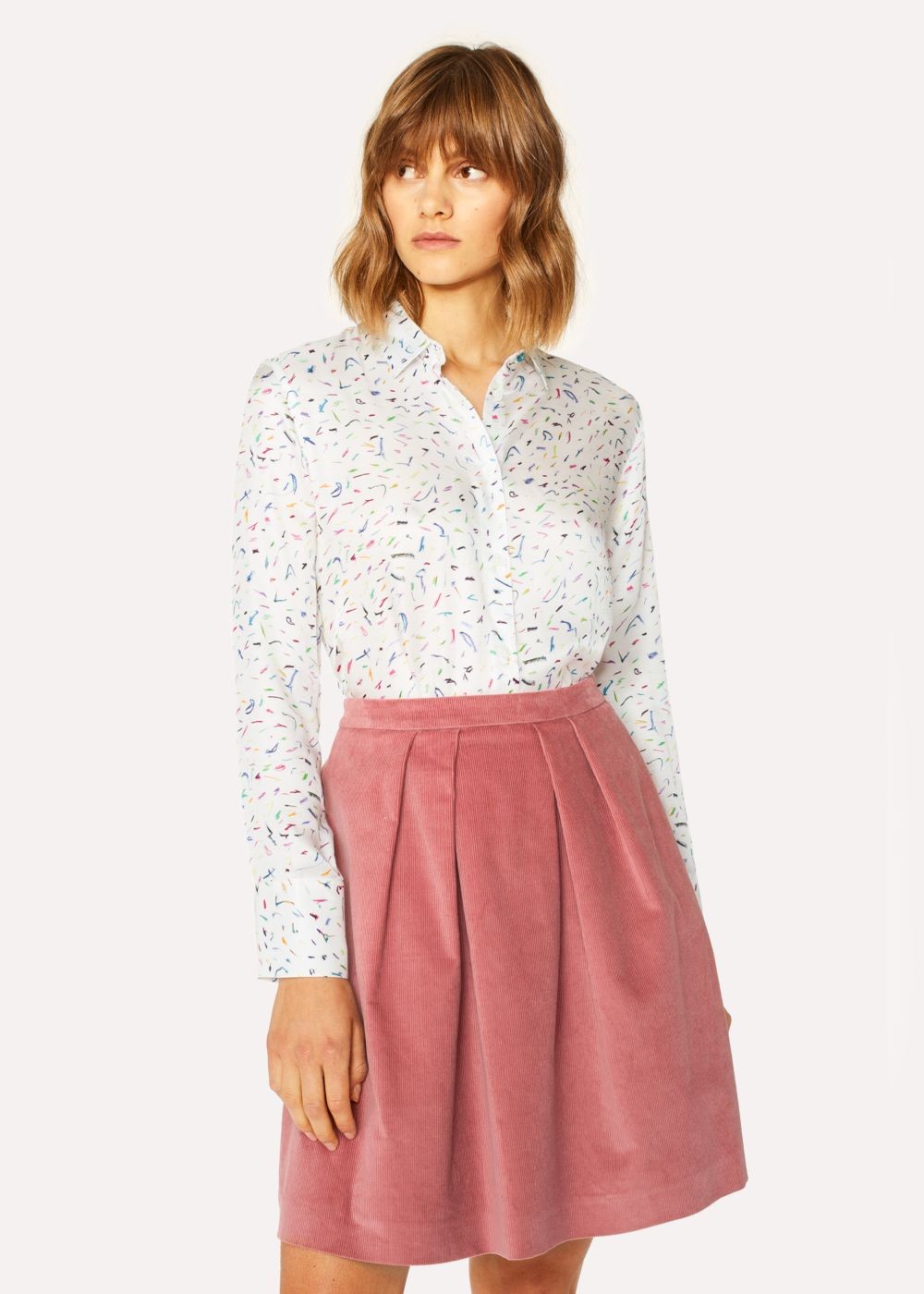 Paul Smith Womens's White 'crayon Scribble' Print Tshirts