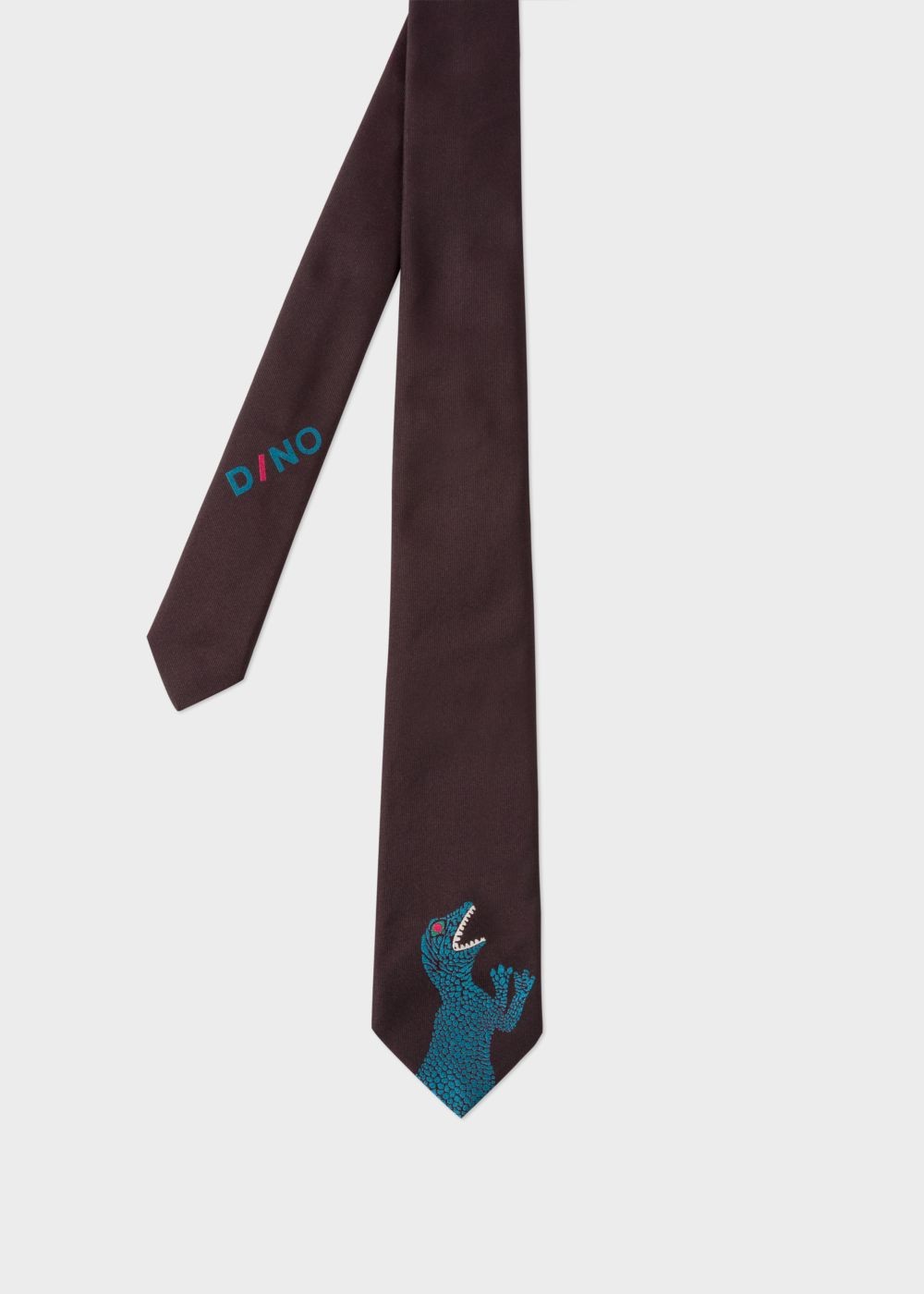 Paul Smith Men's Black 'dino' Narrow Silk Tie