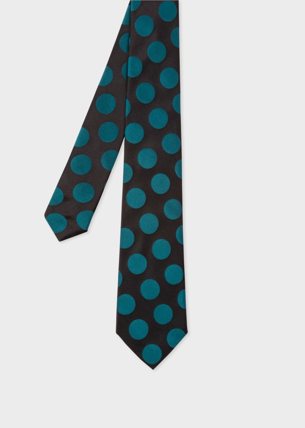 Paul Smith Mens's Black Polka Dot Silk Tie