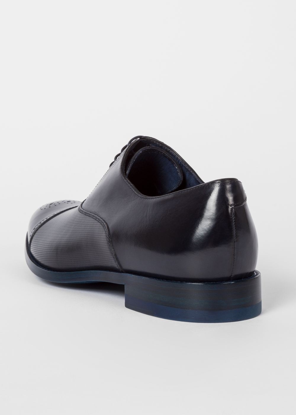 Paul Smith Mens's Dark Navy Calf Leather 'bertin' Brogues Sneaker