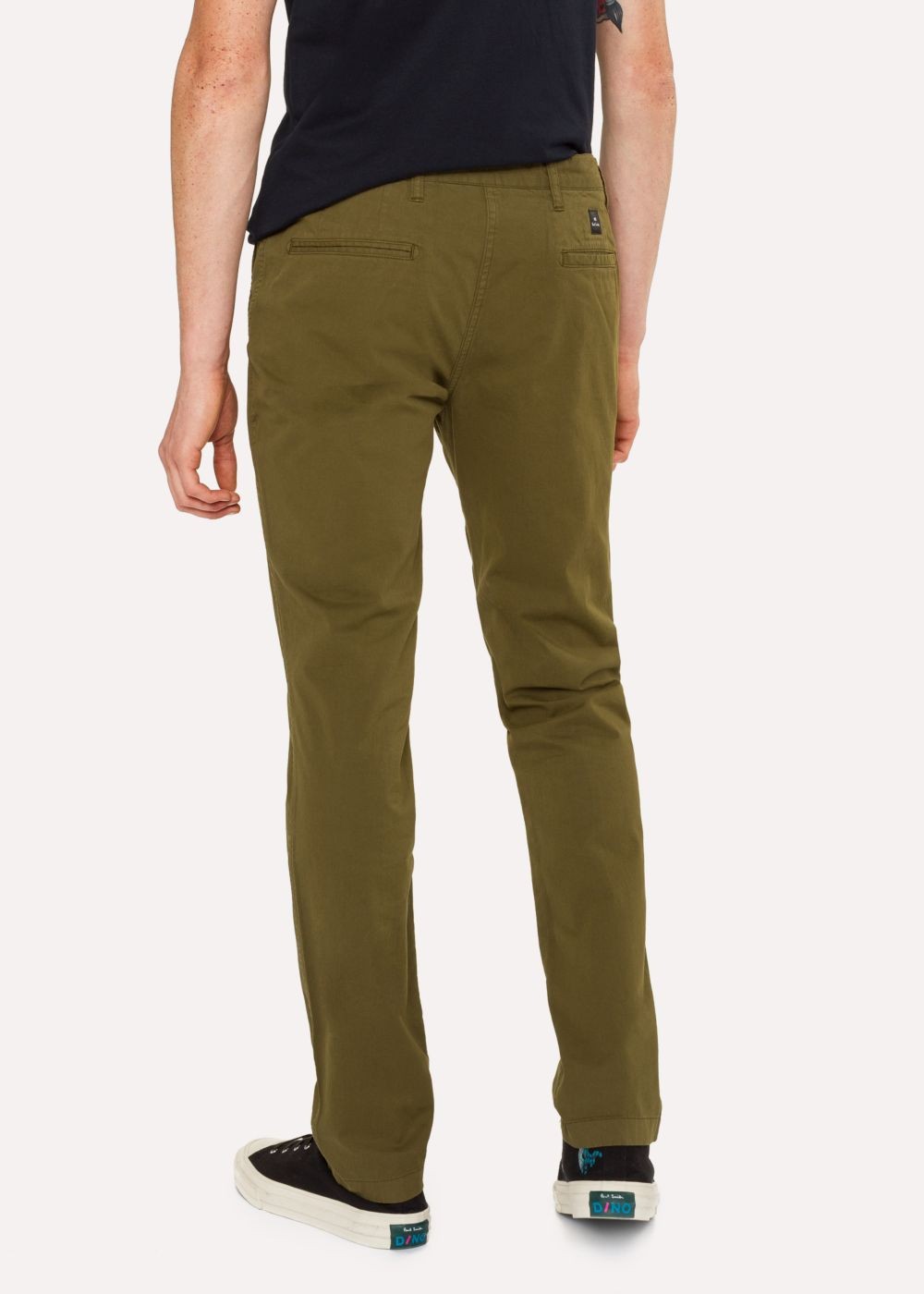 Paul Smith Men's Slim-Fit Khaki Stretch Pima-Cotton Chinos Clothing