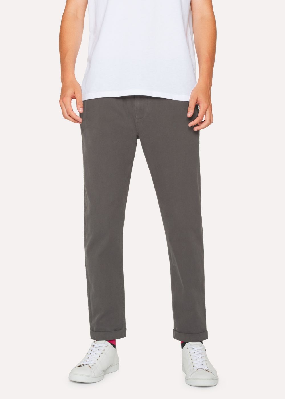 Paul Smith Men's Grey Cotton-Blend Drawstring Pants