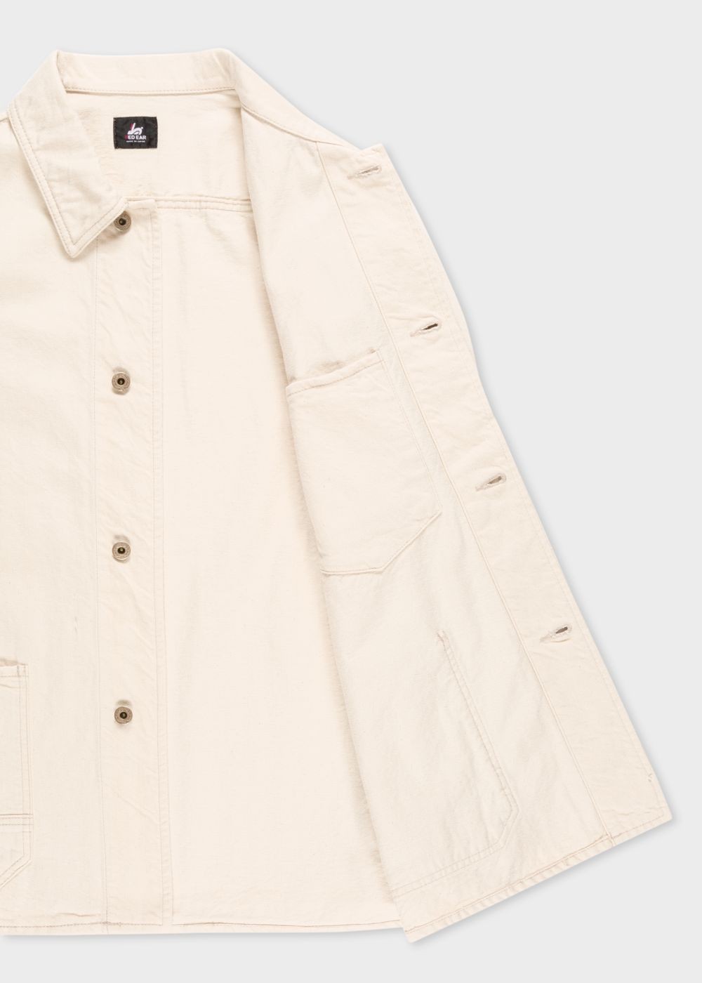 Paul Smith Men's Cream Denim Red Ear Work Jacket