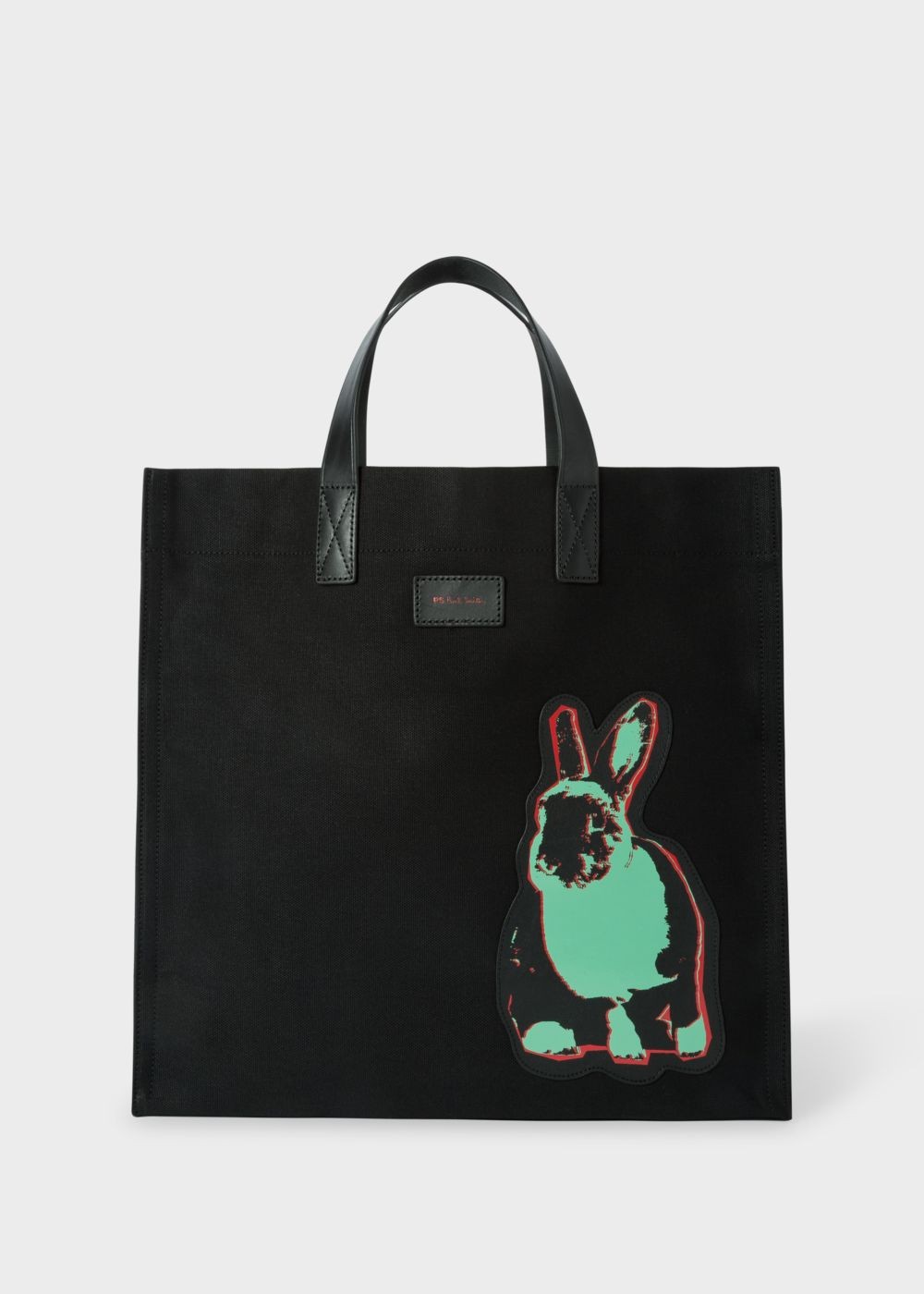 Paul Smith Women's 'artful Lives' Patch Black Canvas Tote Bags