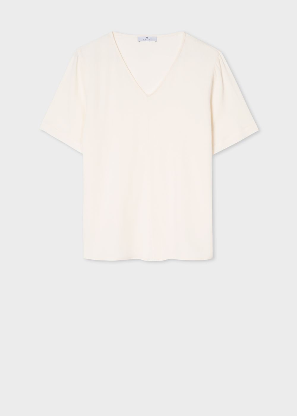 Paul Smith Womens's Ecru Silk-Blend V-Neck Top