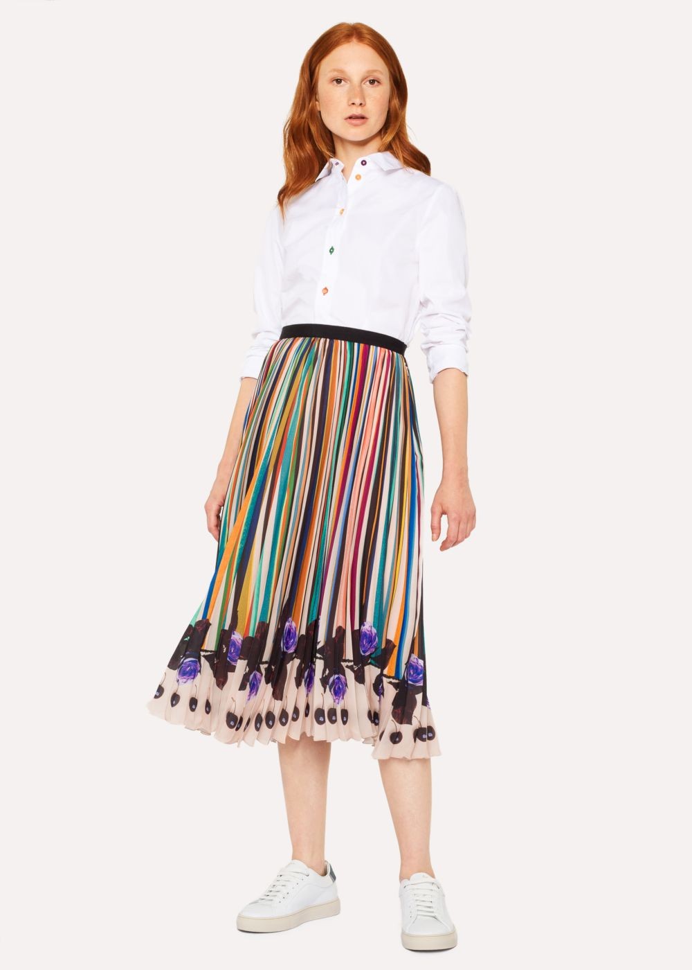 Paul Smith Womens's 'expressive Stripe' Pleated Skirt