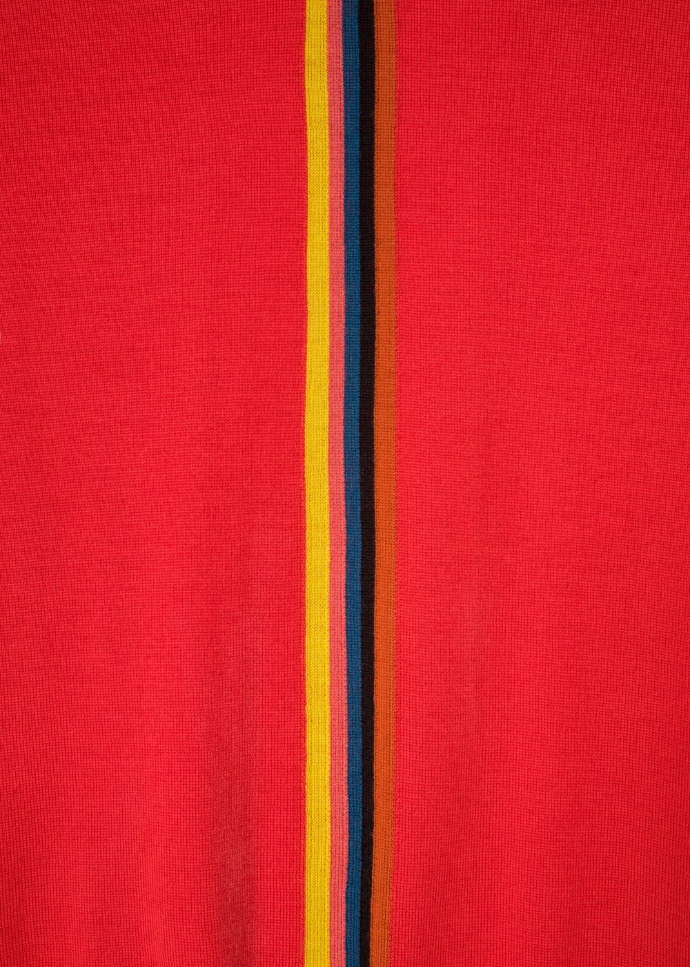 Paul Smith Womens's Red Merino Wool Sweater With 'artist Stripe' Detail