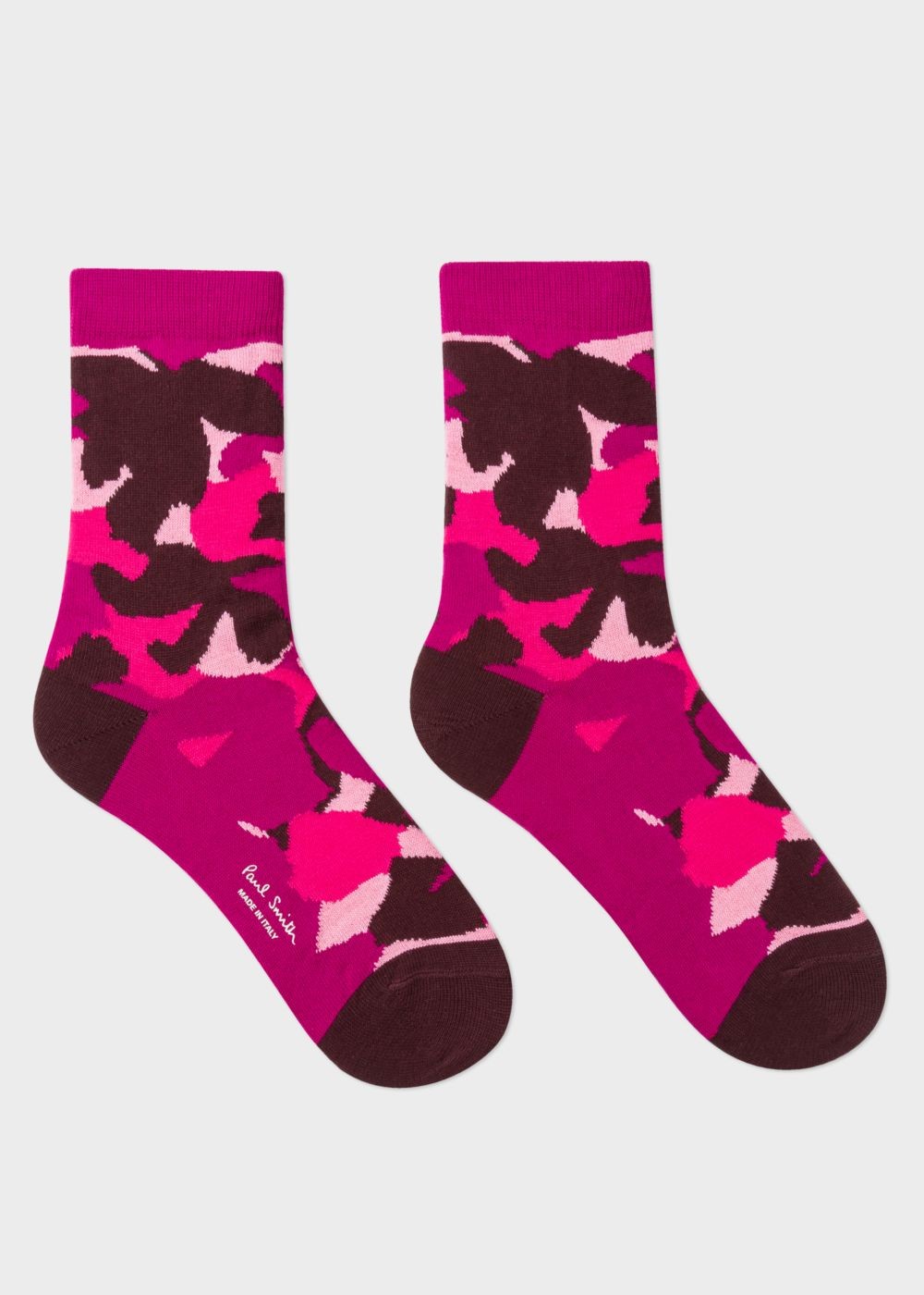Paul Smith Women's Pink 'floral Camouflage' Socks