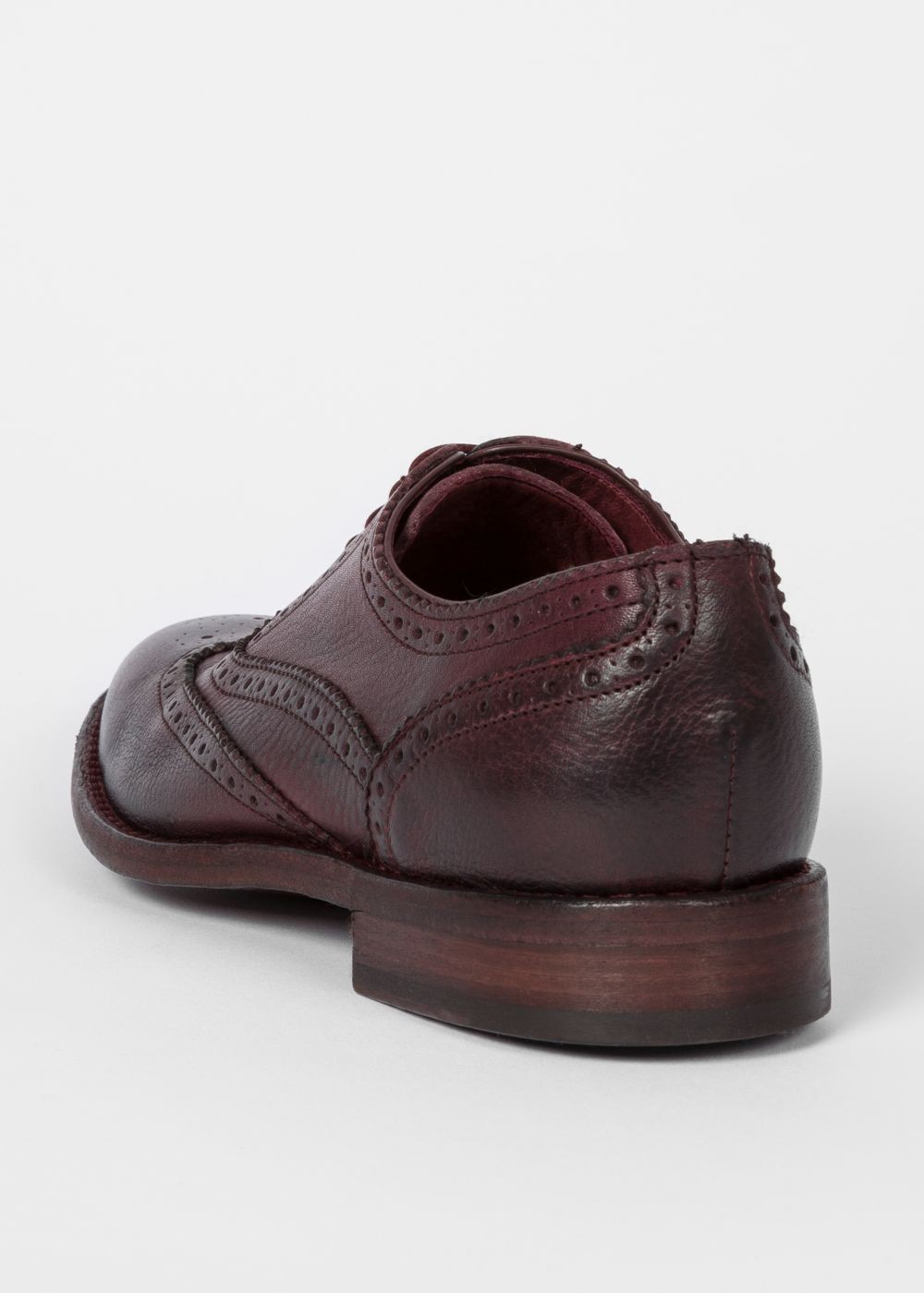 Paul Smith Womens's Burgundy Leather 'munro' Flexible Travel Brogues Sneakers