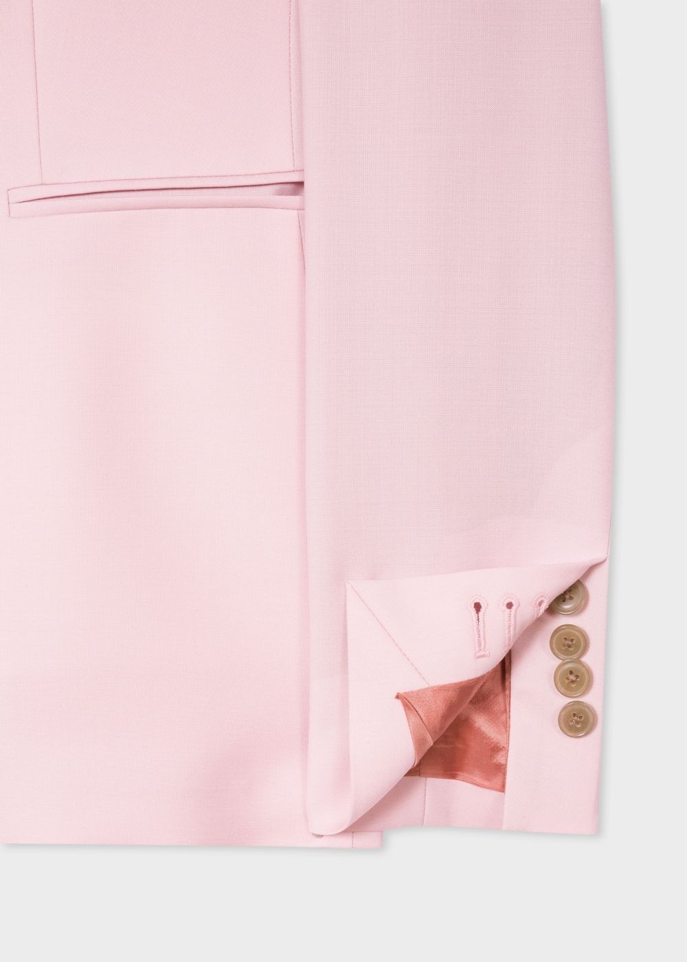 Paul Smith Womens's Light Pink One-Button Wool-Mohair Blazer Clothing
