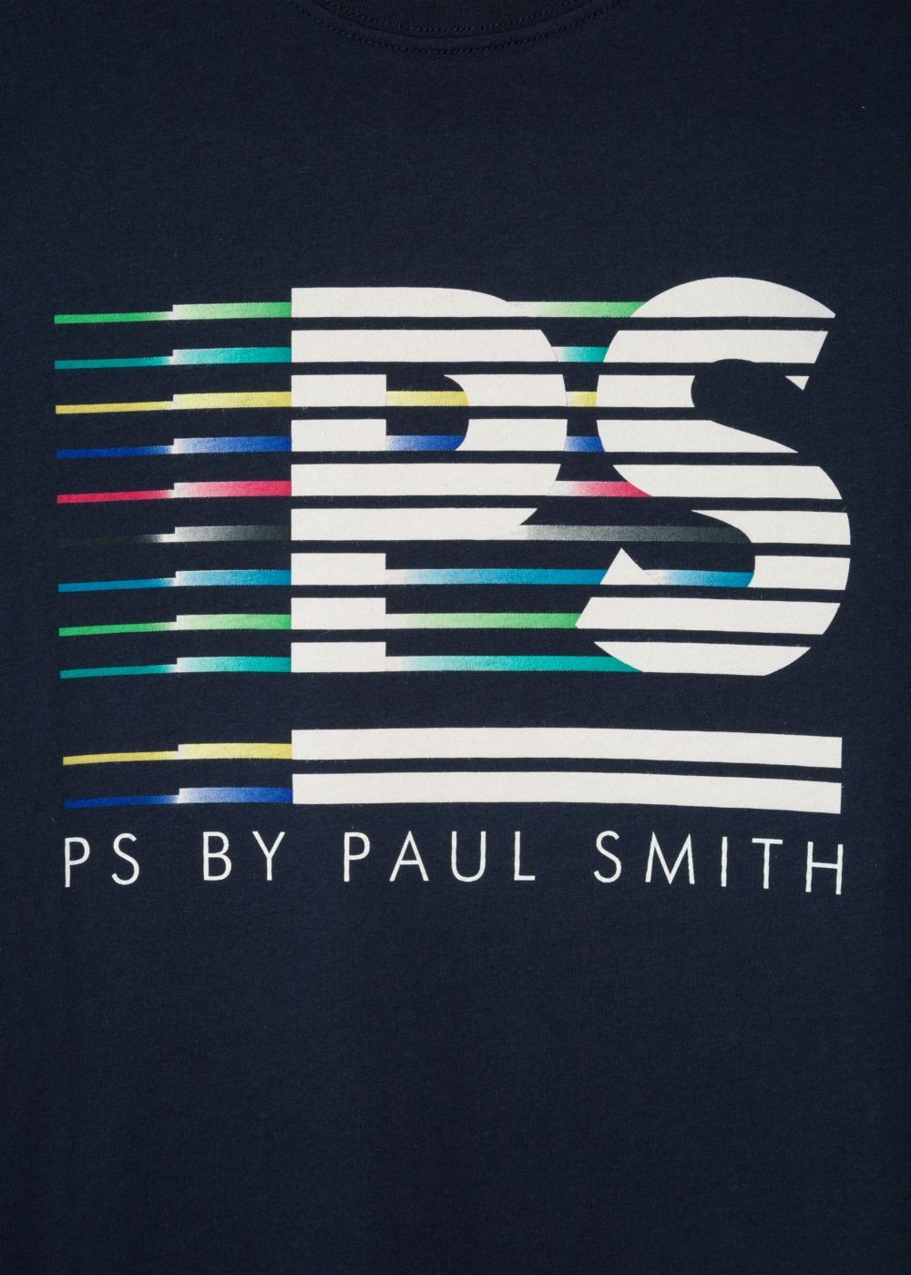 Paul Smith Men's Slim-Fit Dark Navy 'ps Stripe' Print Tshirt