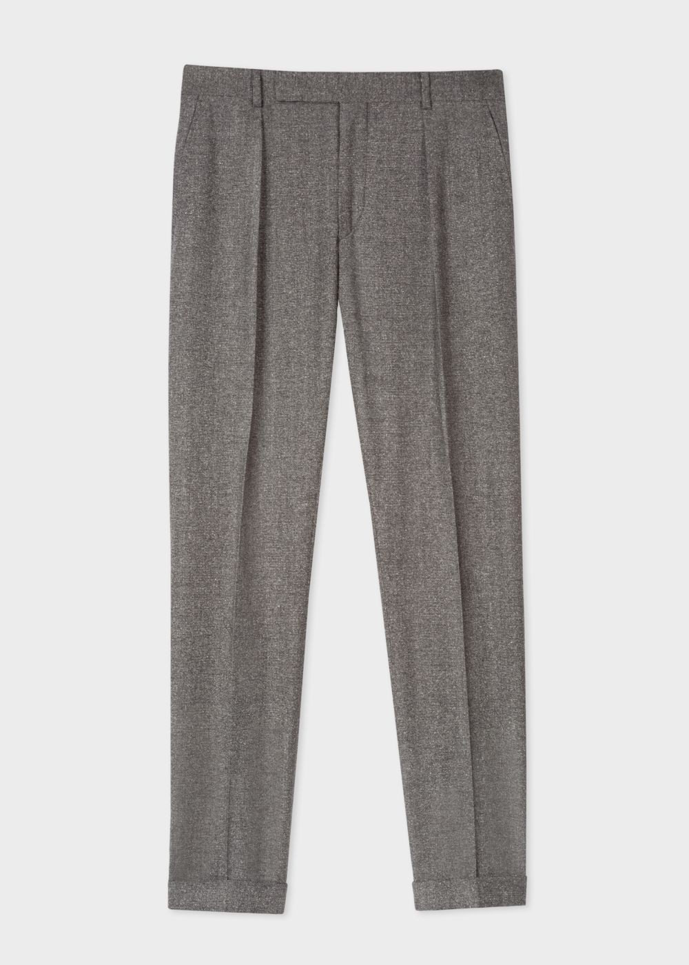 Paul Smith Men's Tailored-Fit Grey Tweed Wool And Silk-Blend Suit