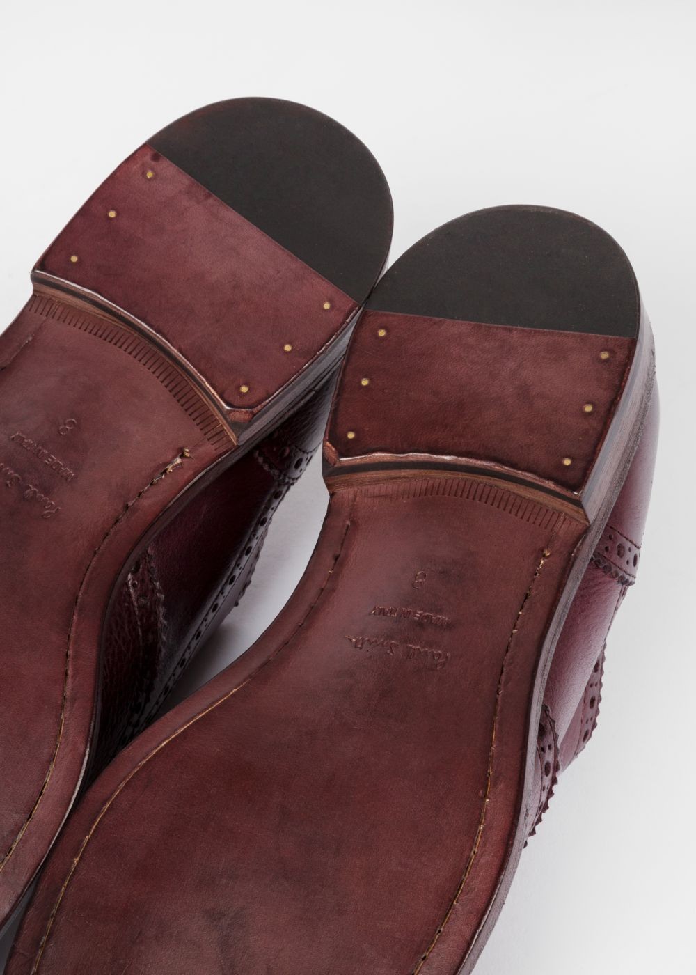 Paul Smith Mens's Dark Purple Leather 'munro' Flexible Travel Brogues Shoes
