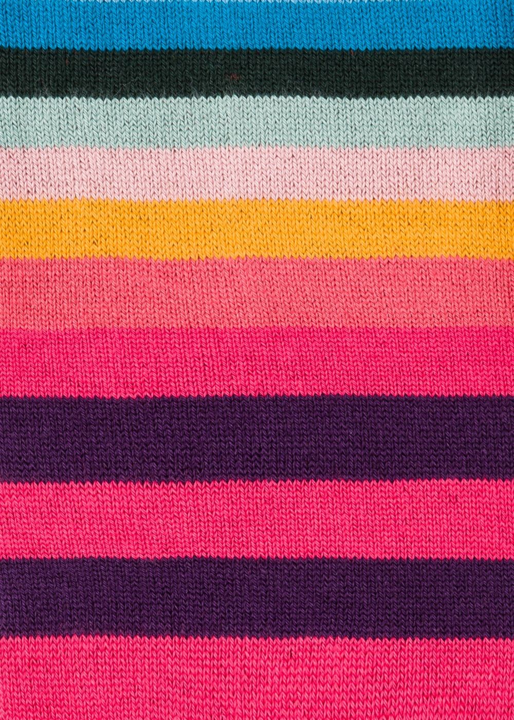 Paul Smith Women's Raspberry Striped Socks With 'artist Stripe' Cuff