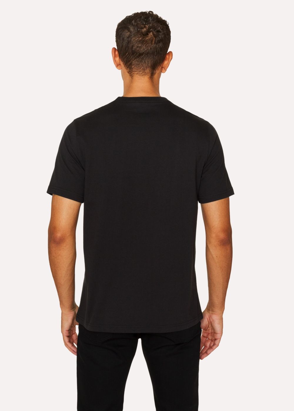 Paul Smith Mens's Black Organic-Cotton Zebra Logo T-Shirts