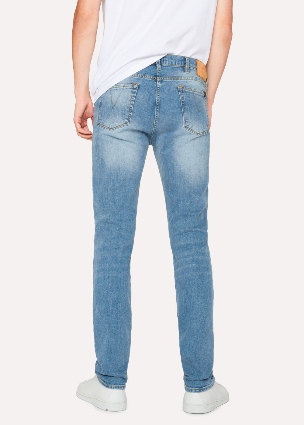 Paul Smith Men's Slim-Fit 12Oz 'authentic Comfort Stretch' Light-Wash Jeans