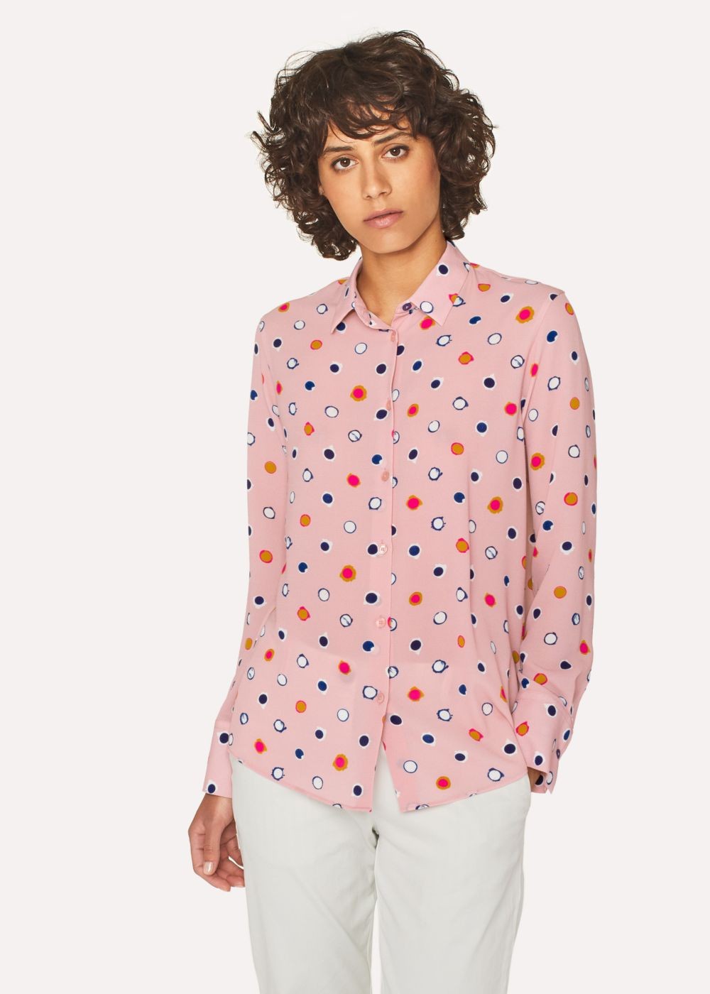 Paul Smith Women's Pink 'scribble Spot' Shirt