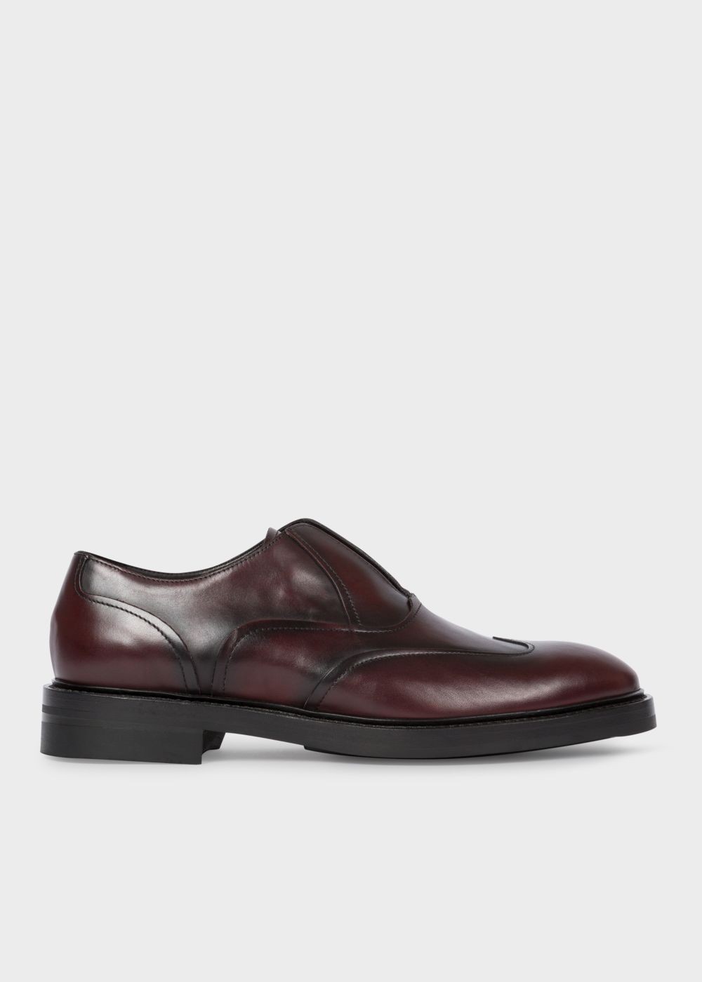 Paul Smith Men's Bordeaux 'hicks' Laceless Leather Brogues Shoe