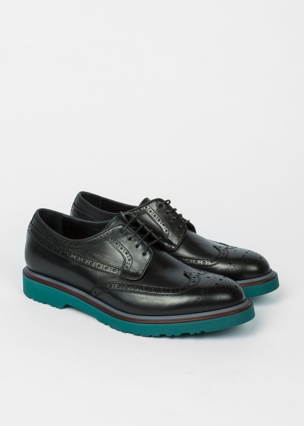 Paul Smith Mens's Black Leather 'crispin' Brogues Sneakers