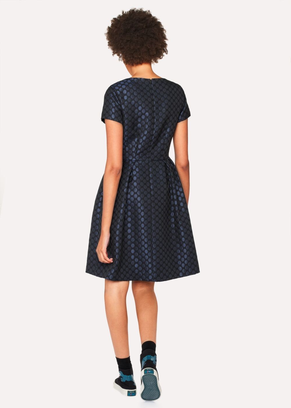 Paul Smith Women's Navy Polka Dot Jacquard Shift Dress