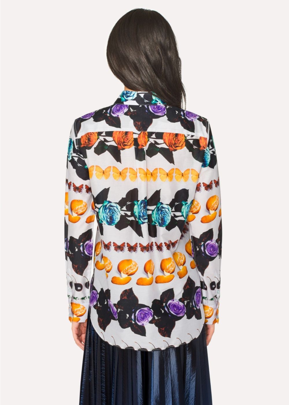 Paul Smith Women's 'still Life Stripe' Print Cotton Shirt