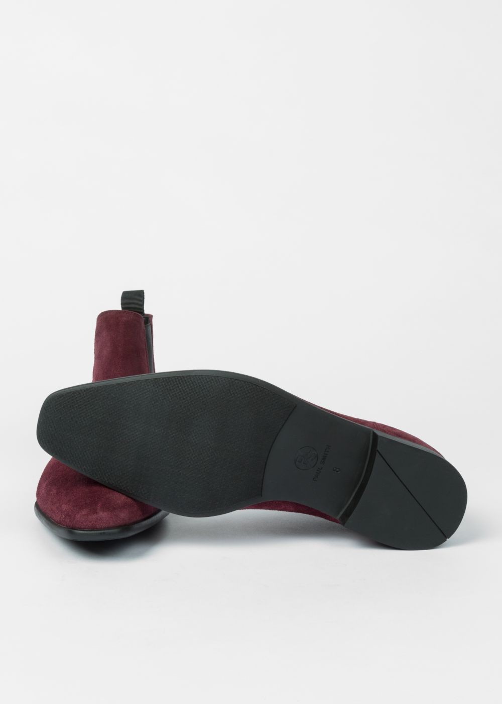 Paul Smith Men's Bordeaux Suede 'falconer' Chelsea Boots