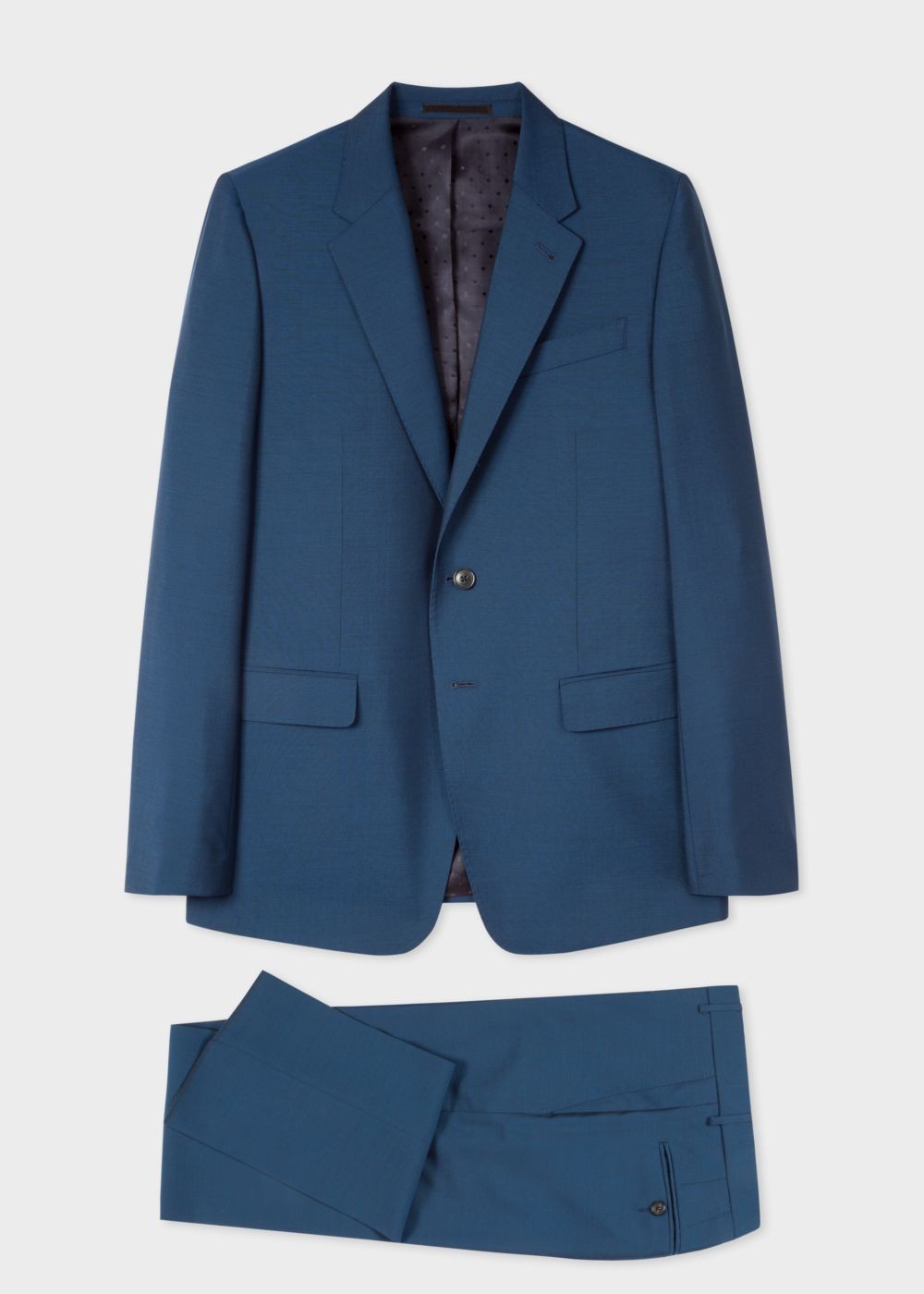 Paul Smith Men's Tailored-Fit Prussian Blue Wool-Mohair Suit