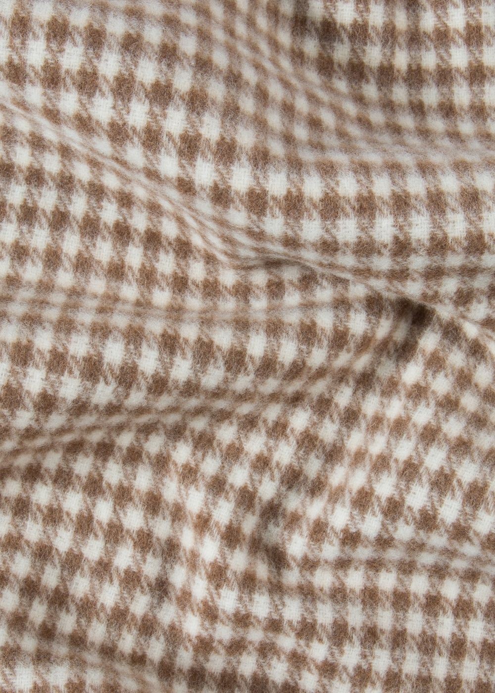 Paul Smith Women's Brown Check Double-Sided Wool Scarf