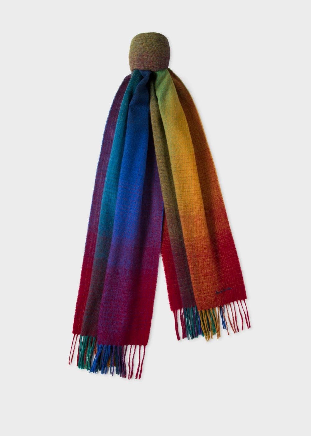 Paul Smith Men's Multi-Coloured Gradient Lambswool Scarf